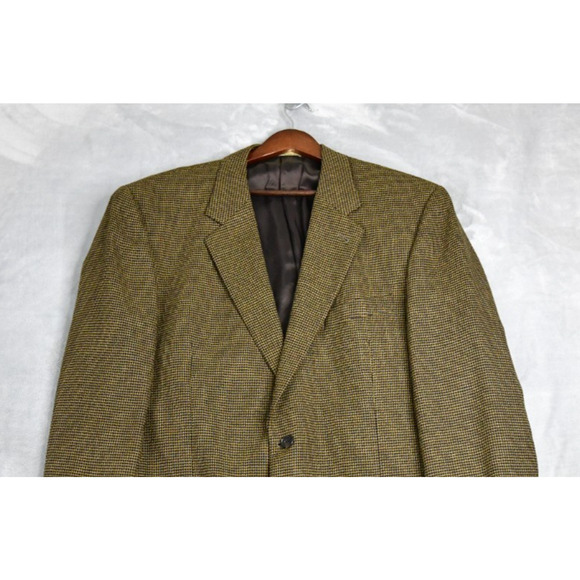 Joseph Abboud Blazer Men's 44L (44R) Brown Micro Check Sport Coat Jacket - Picture 5 of 11